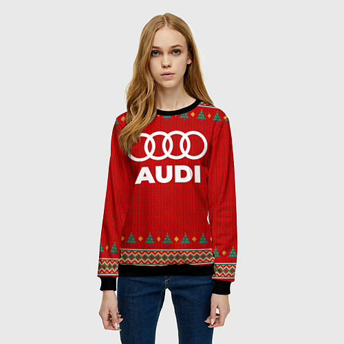 Женский свитшот Audi new year / 3D-Черный – фото 3