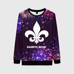 Свитшот женский Праздничный Saints Row, цвет: 3D-черный