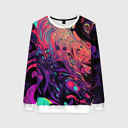 Свитшот женский Интерференционные цвета, цвет: 3D-белый