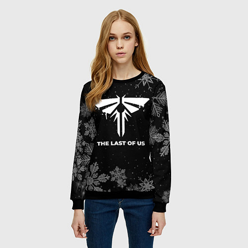 Женский свитшот Снежный The Last Of Us / 3D-Черный – фото 3
