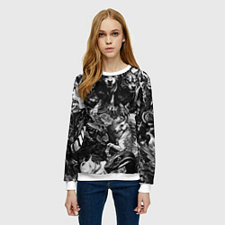 Свитшот женский Дракон и другие мифические существа в стиле тату, цвет: 3D-белый — фото 2