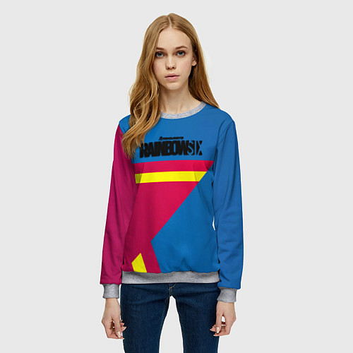 Женский свитшот Rainbow six stargame / 3D-Меланж – фото 3