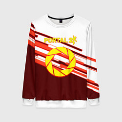 Свитшот женский Portal geometry game, цвет: 3D-белый