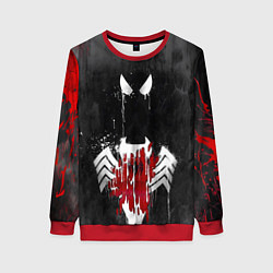 Свитшот женский Человек паук и веном, цвет: 3D-красный