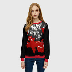 Свитшот женский Советская экономика - Владимир Ленин, цвет: 3D-красный — фото 2