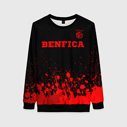 Женский свитшот Benfica - red gradient посередине