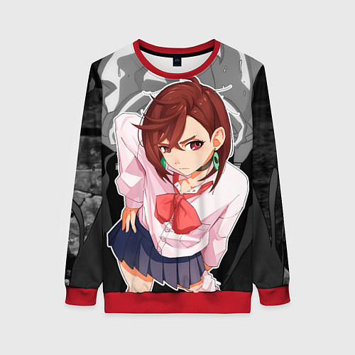 Женский свитшот Дандадан: Момо Аясэ / 3D-Красный – фото 1