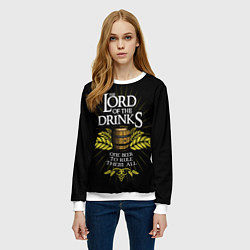 Свитшот женский Lord of the drinks, цвет: 3D-белый — фото 2