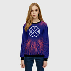 Свитшот женский Bullet For My Valentine red energy, цвет: 3D-черный — фото 2