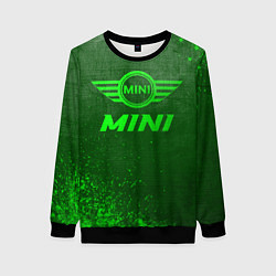 Свитшот женский Mini - green gradient, цвет: 3D-черный