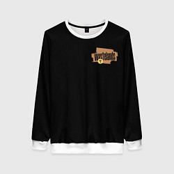 Свитшот женский Гранж крест, цвет: 3D-белый