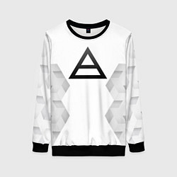 Свитшот женский Thirty Seconds to Mars white poly, цвет: 3D-черный