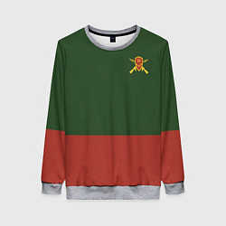 Свитшот женский Мотострелковые войска: герб со щитом, цвет: 3D-меланж