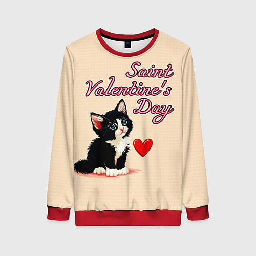 Женский свитшот Saint Valentines Day / 3D-Красный – фото 1