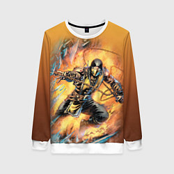 Свитшот женский Scorpion - Mortal Kombat, цвет: 3D-белый