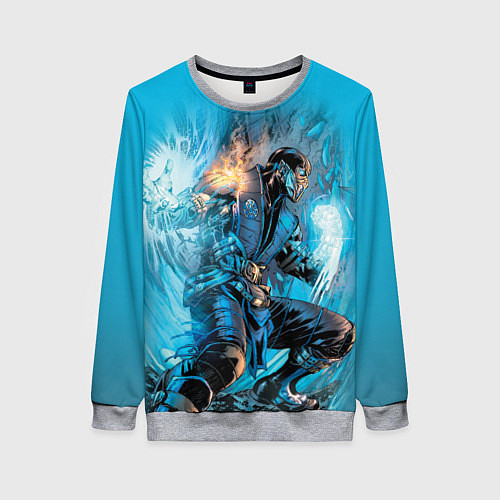Женский свитшот Mortal Kombat - Sub-Zero / 3D-Меланж – фото 1