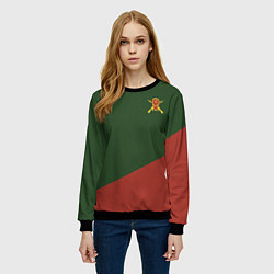 Свитшот женский Мотострелковые войска: герб со щитом, цвет: 3D-черный — фото 2