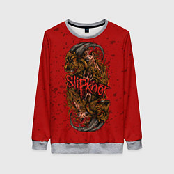 Свитшот женский Слипкнот гранж рога, цвет: 3D-меланж