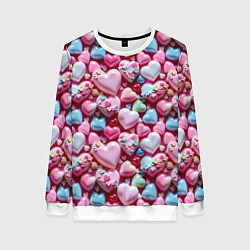 Женский свитшот Карамельные сердечки