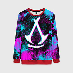 Свитшот женский Assassins creed shadows - neon color, цвет: 3D-красный