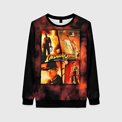 Свитшот женский Indiana Jones and the Great Circle, цвет: 3D-черный