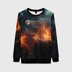 Свитшот женский Stronghold сrusader небесная мощь, цвет: 3D-черный