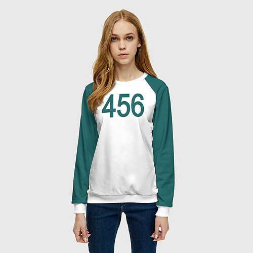 Женский свитшот Форма номер 456 / 3D-Белый – фото 3