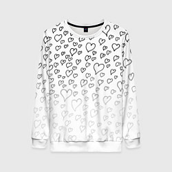 Женский свитшот Рисованные сердца