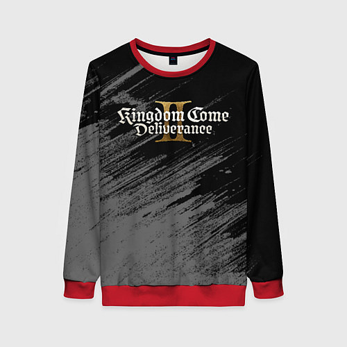 Женский свитшот Kingdom come 2 - монохромный / 3D-Красный – фото 1