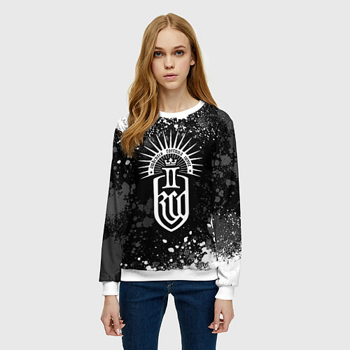 Женский свитшот Kingdom come 2 - белые брызги / 3D-Белый – фото 3