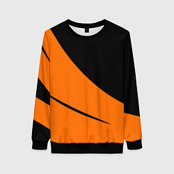 Женский свитшот Чёрно-оранжевый двуцветный