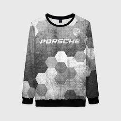 Женский свитшот Porsche - grey gradient посередине