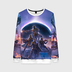 Свитшот женский Предзнаменования тирании Helldivers 2, цвет: 3D-белый
