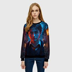 Свитшот женский Гарри поттер в ночи, цвет: 3D-черный — фото 2