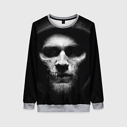 Свитшот женский Sons Of Anarchy - Jax skull, цвет: 3D-меланж