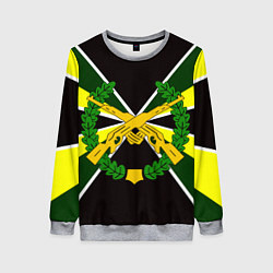 Свитшот женский Мотострелковые войска: лавры, цвет: 3D-меланж