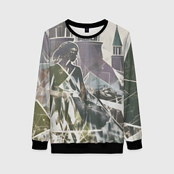 Свитшот женский Отпечаток силуета, цвет: 3D-черный