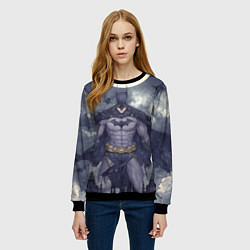Свитшот женский Бэтмен и полнолуние, цвет: 3D-черный — фото 2