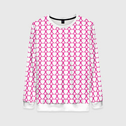 Женский свитшот Контурный паттерн соединённые сердца