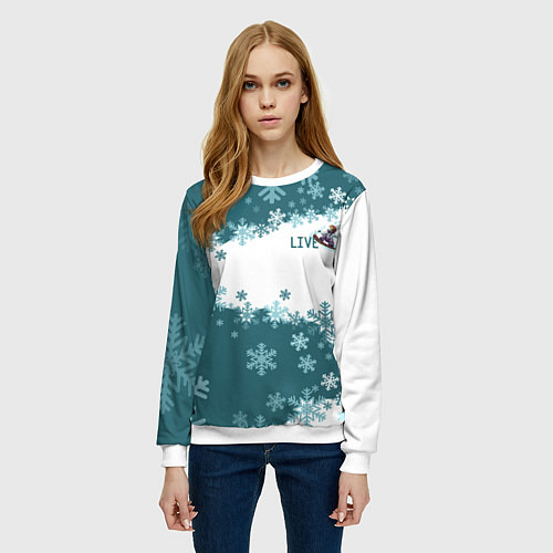 Женский свитшот Сноуборд это жизнь / 3D-Белый – фото 3
