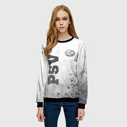 Свитшот женский PSV - white gradient вертикально, цвет: 3D-черный — фото 2