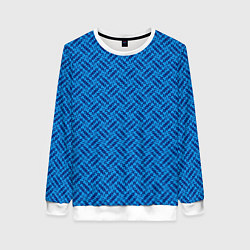 Женский свитшот Сине-голубой текстурированный