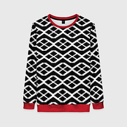 Свитшот женский Этнический декор, цвет: 3D-красный