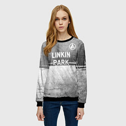 Свитшот женский Linkin Park 2024 - grey gradient посередине, цвет: 3D-черный — фото 2