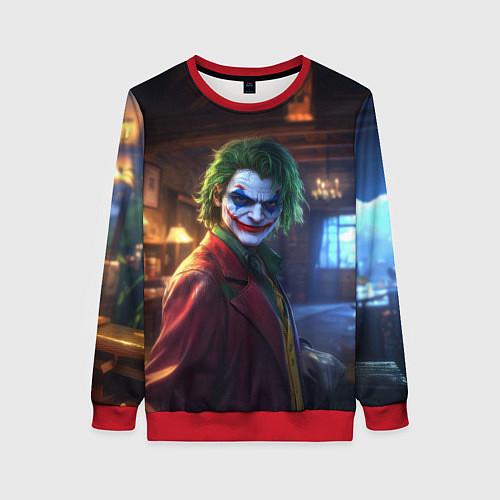 Женский свитшот Джокер на улице / 3D-Красный – фото 1