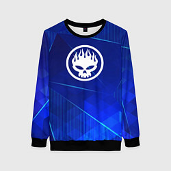 Свитшот женский The Offspring blue poly, цвет: 3D-черный