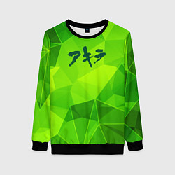 Свитшот женский Akira green poly, цвет: 3D-черный