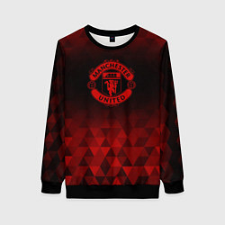 Свитшот женский Manchester United red poly, цвет: 3D-черный