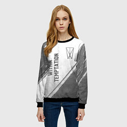 Свитшот женский Within Temptation - white gradient вертикально, цвет: 3D-черный — фото 2