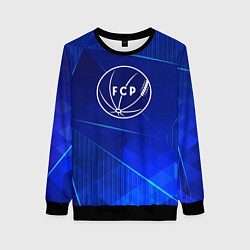 Свитшот женский Porto blue poly, цвет: 3D-черный